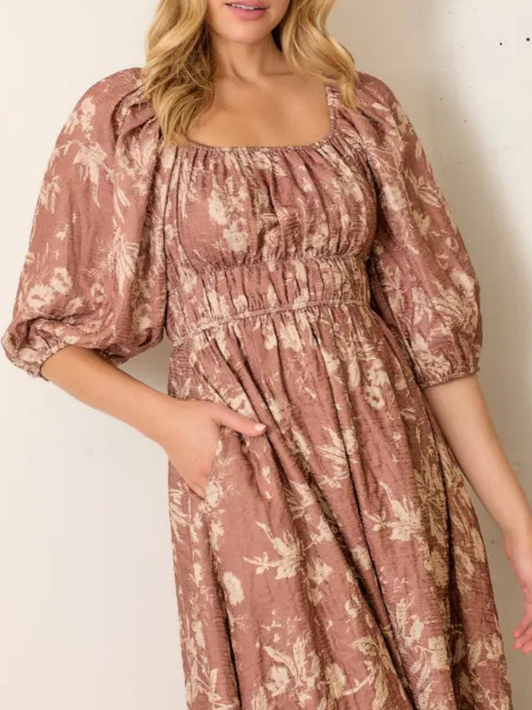Textured Midi Dress