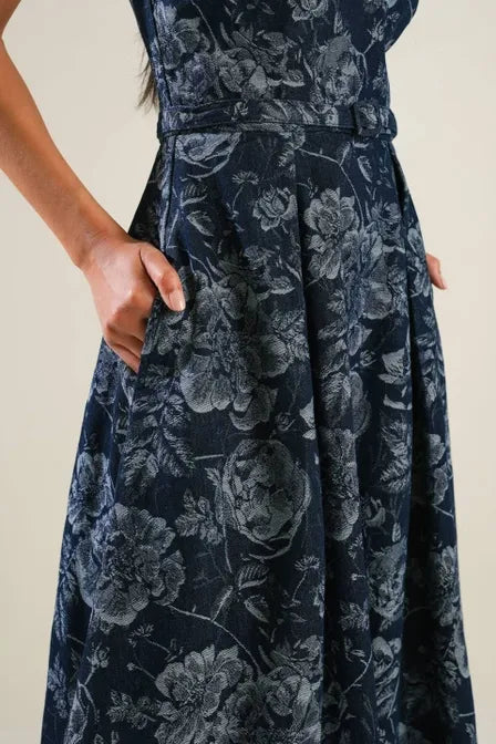 Strapless denim dress