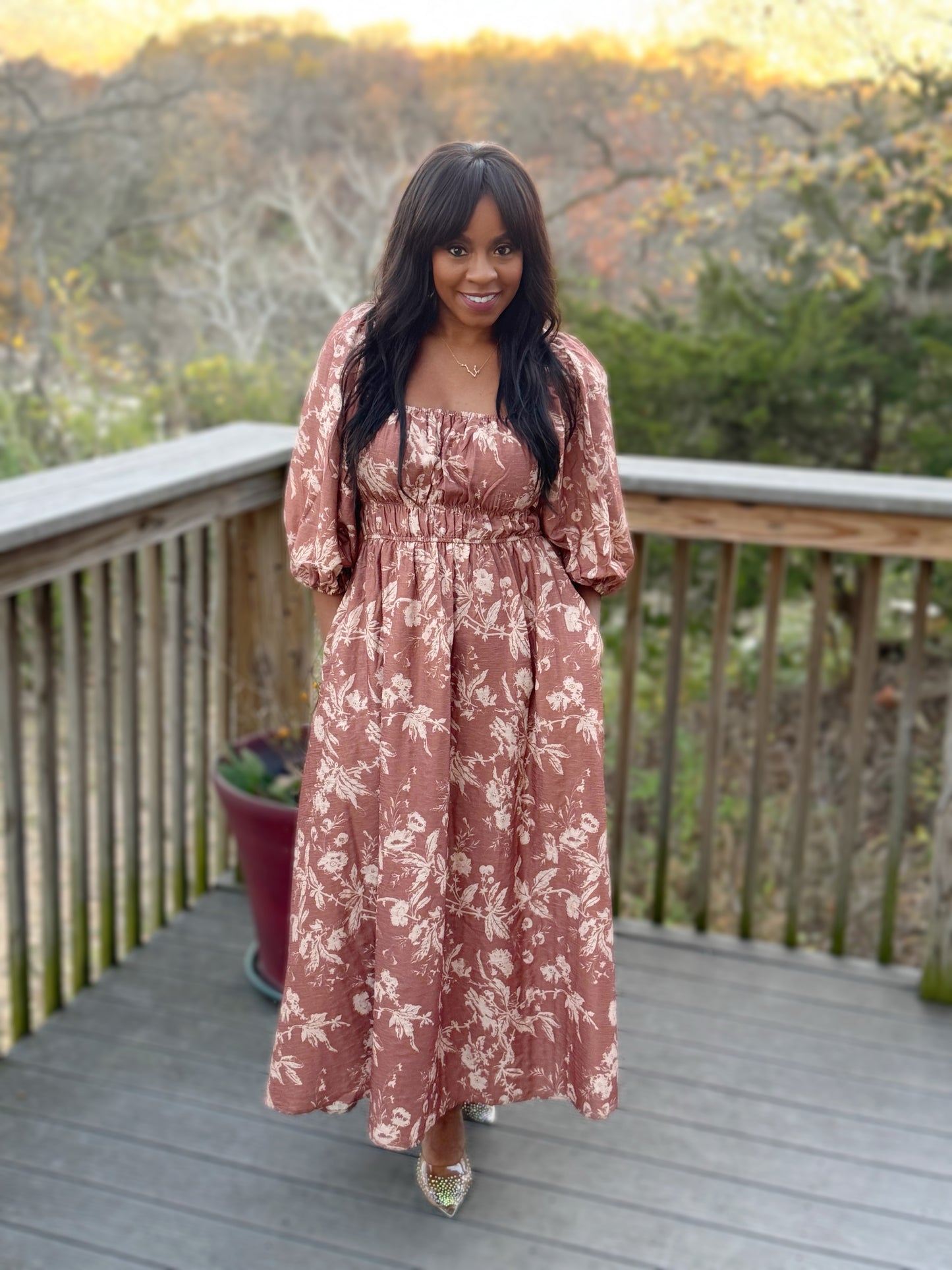 Textured Midi Dress