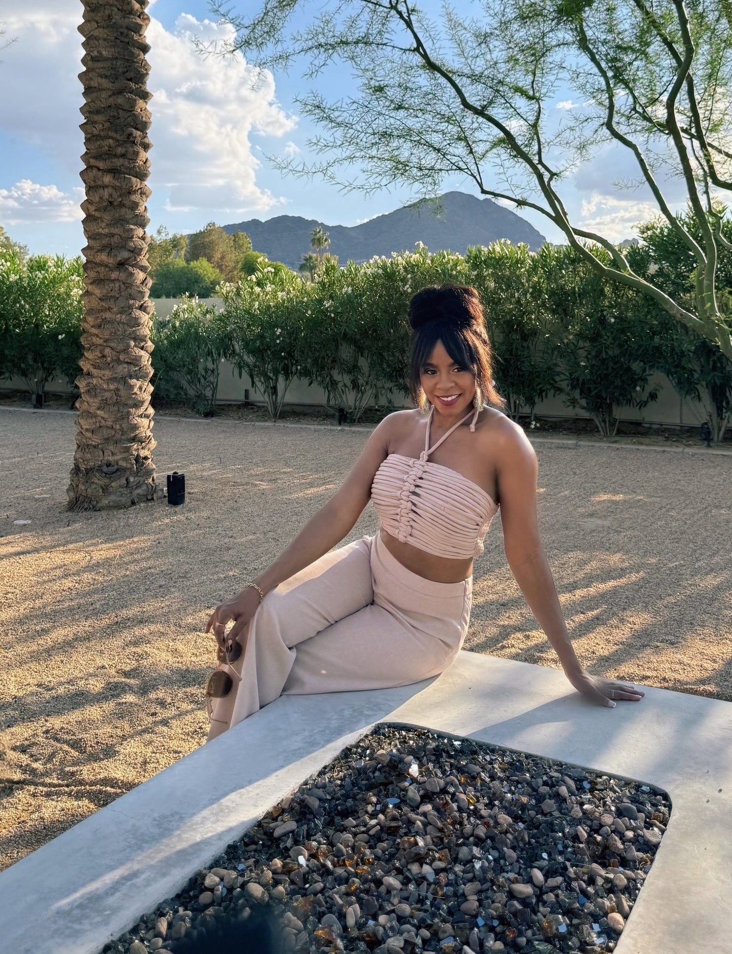 Luxe Sand Dune 2-Piece Pant Set