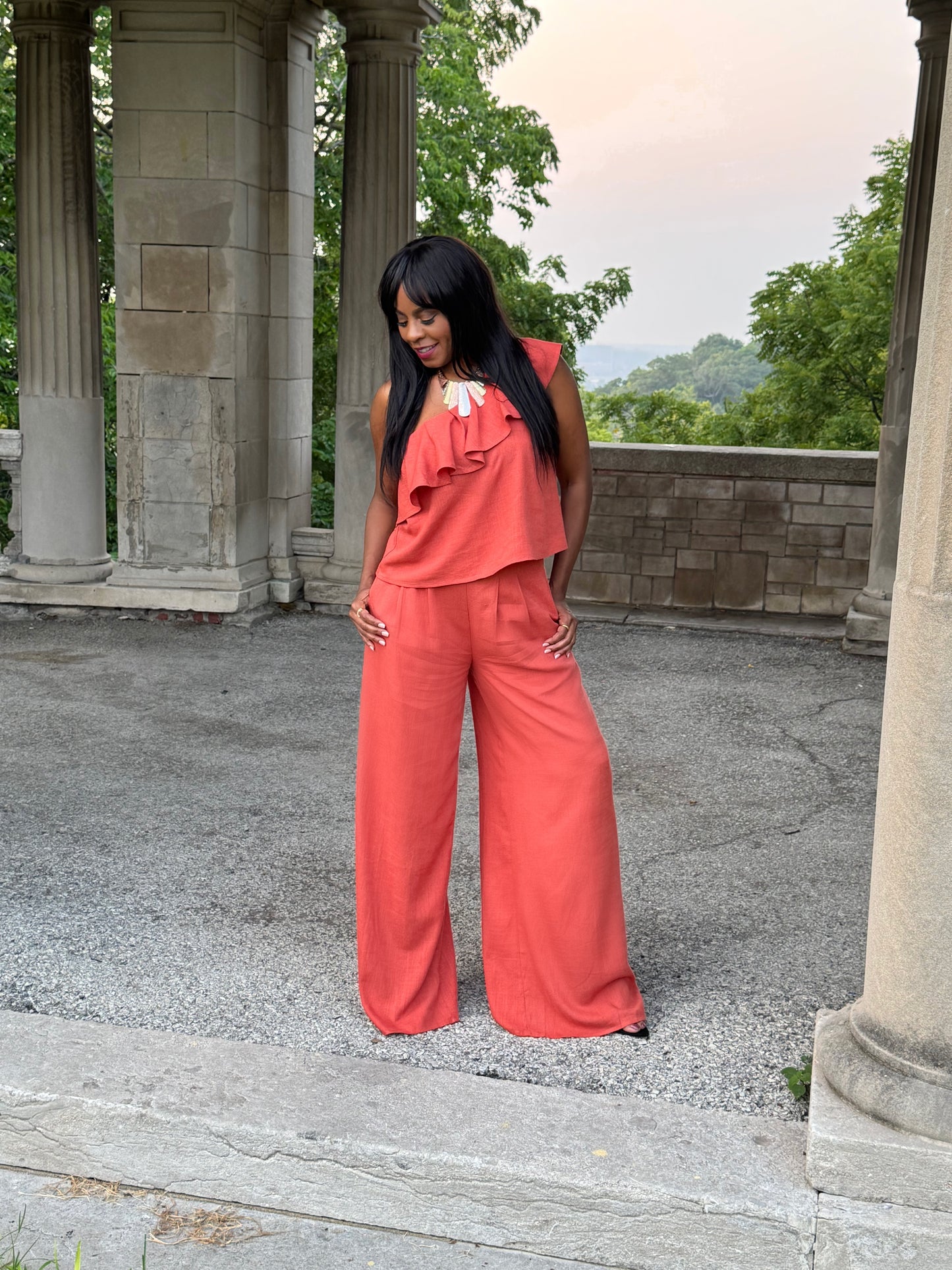 Sunset Muse Linen Set