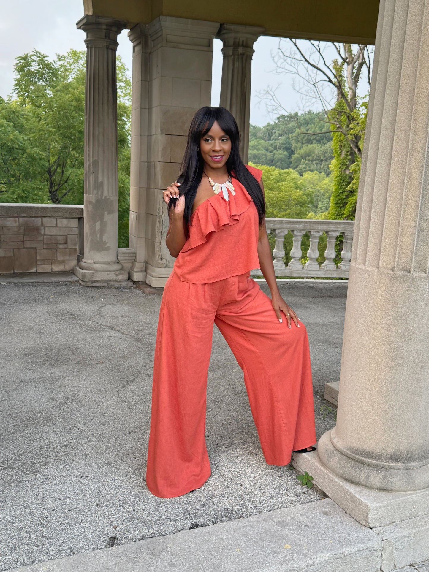 Sunset Muse Linen Set